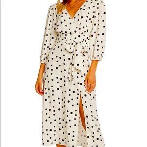 Willow Dede Polka Dot Midi Dress Size L